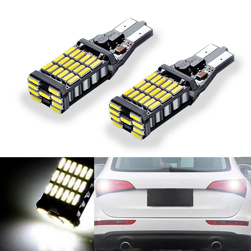 2x T15 LED Wedge Bulb W16W Led Lamp Light Canbus Automobiles Backup Reverse Light For audi A1 A3