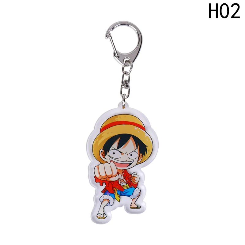 Мультяшный цельный акриловый брелок Luffy Зоро Санджи чоппер подвески для косплея