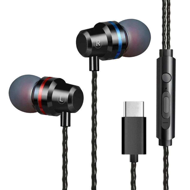 

Stereo Headphones For Type c Smart Phones Type-c Earphone with Mic Type C Earphones for Xiaomi Mi6 Huawei P20 Samsung Smartphone