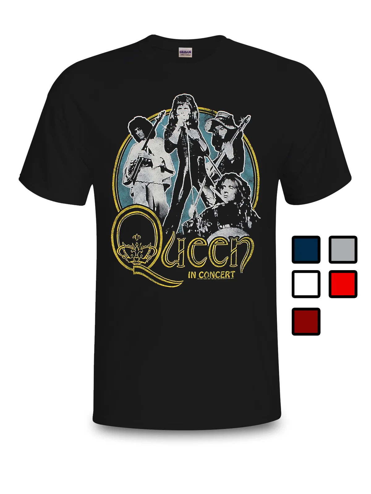 

Queen T-Shirt 2019 In Concert Band New Freddie Mercury men-women Black S-5XL Men Women Unisex Fashion tshirt Free Shipping