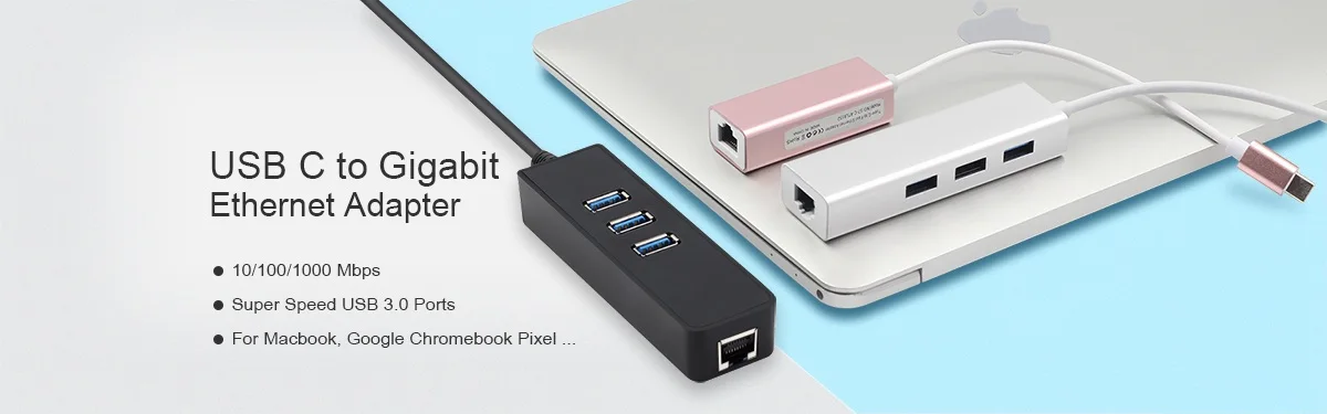 GOOJODOQ USB C адаптера Ethernet 10/100 Мбит/с Тип C RJ45 сетевой адаптер USB-C Тип-C сетевая карта USB Ethernet для MacBook RTS8152