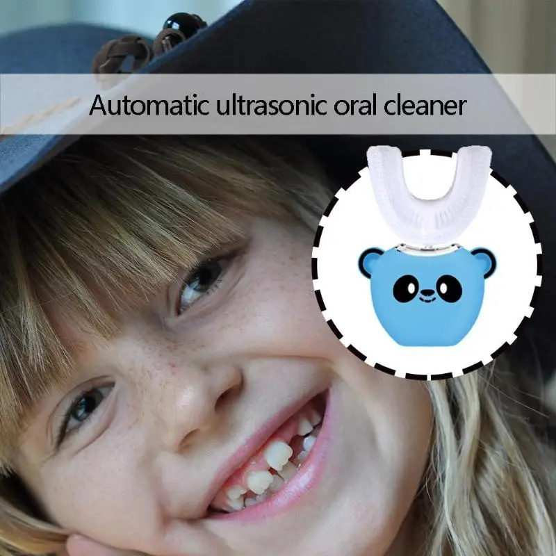 Детская Автоматическая звуковая электрическая зубная щетка USB u-тип уход за полостью рта Зубы 360 ° градусов интеллектуальная автоматическая звуковая электрическая зубная щетка