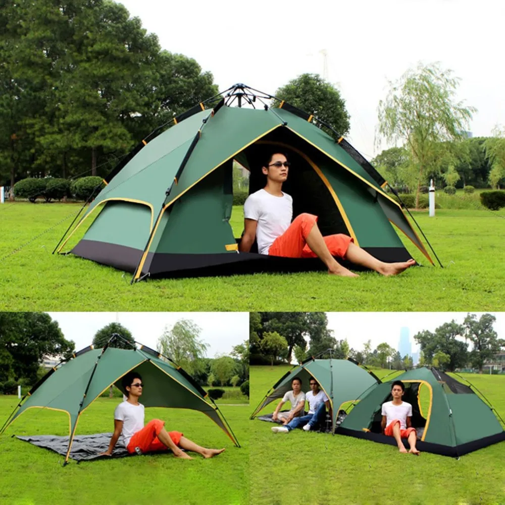 

DESERTCAMEL CS099 Three-used Automatic Air Pressure Type Tent Portable Rainproof Tent Double Layers Outdoor Tent