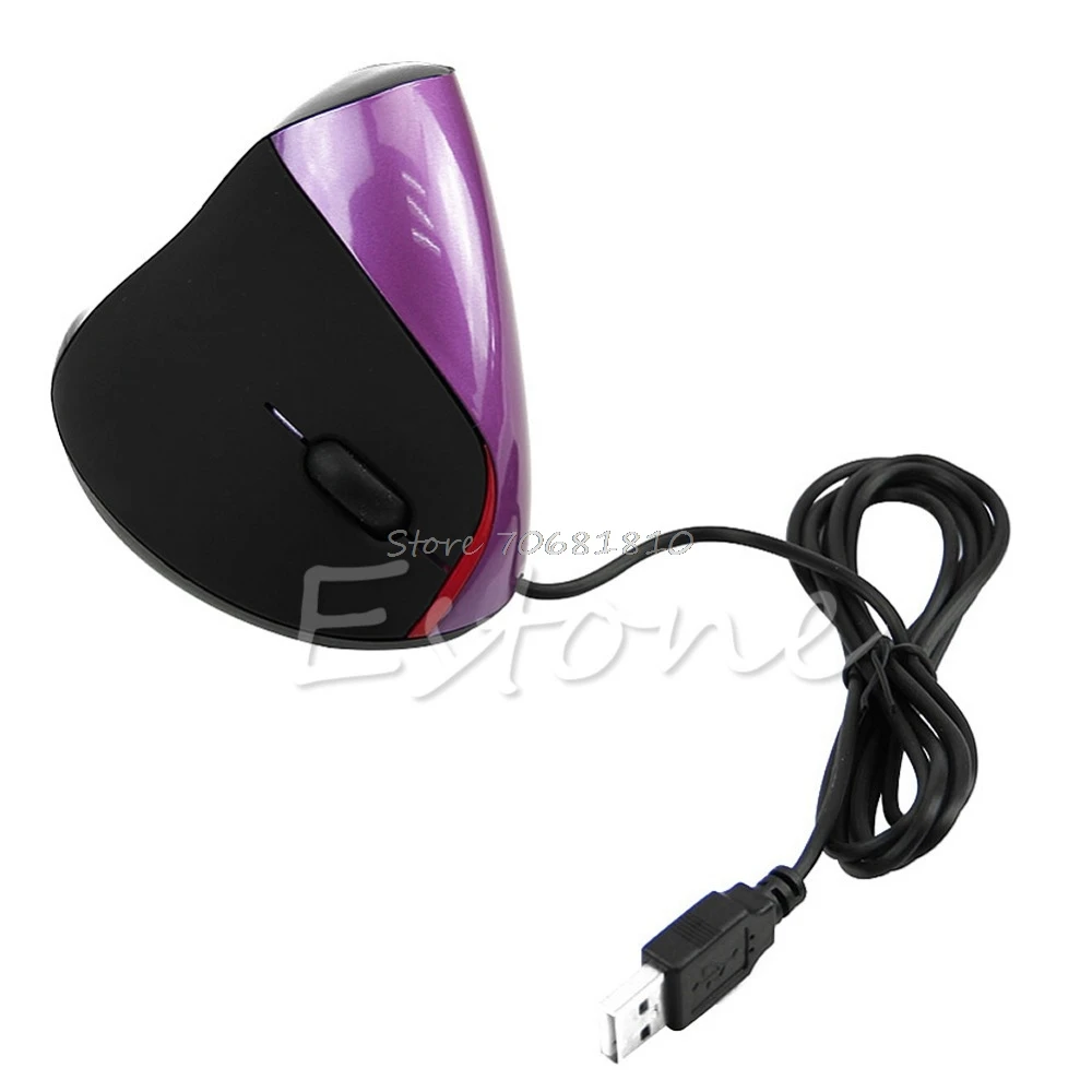 Ergonomic design USB vertical optical mouse wrist healing for computer PC laptop