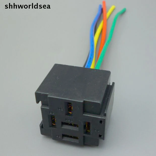 Shhworldsea 5 30 100pcs Car Auto 5 Pin Relay Socket Relay