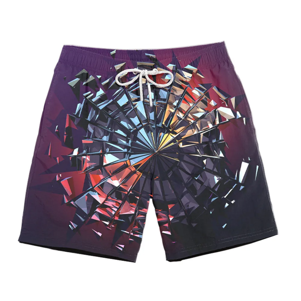 

Summer Men Beach Shorts 2019 New 3D Print Fashion Men's Bermuda Boardshorts Fitness Trousers Plus Size Quick Dry