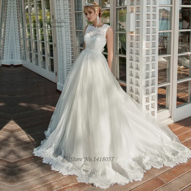 princesa vestidos de novia de encaje vestido de boda civil 2017 v