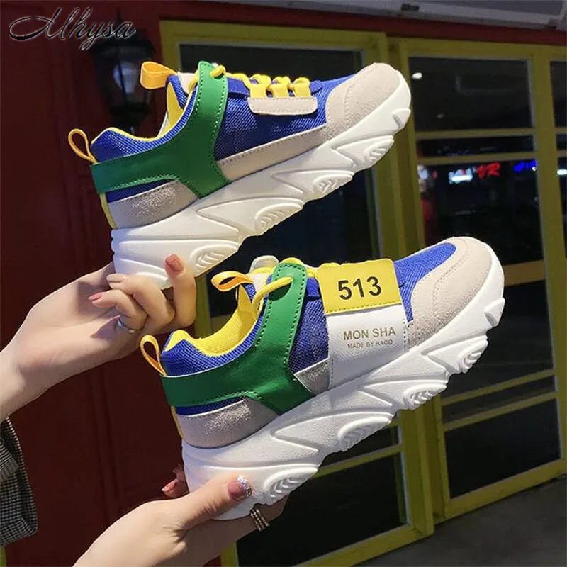 

Mhysa 2019 Spring Women Shoes New Chunky Sneakers For Women Vulcanize Shoes Casual Fashion Dad Shoes Platform Sneakers T460
