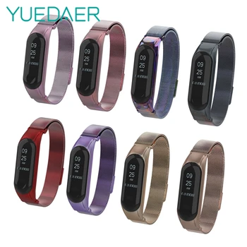 

YUEDAER New Color Mi Band 3 Strap Metal For Xiaomi Mi Band 3 Milanese Loop Bracelet Mi Band3 Correa Miband3 Accessories Magnetic
