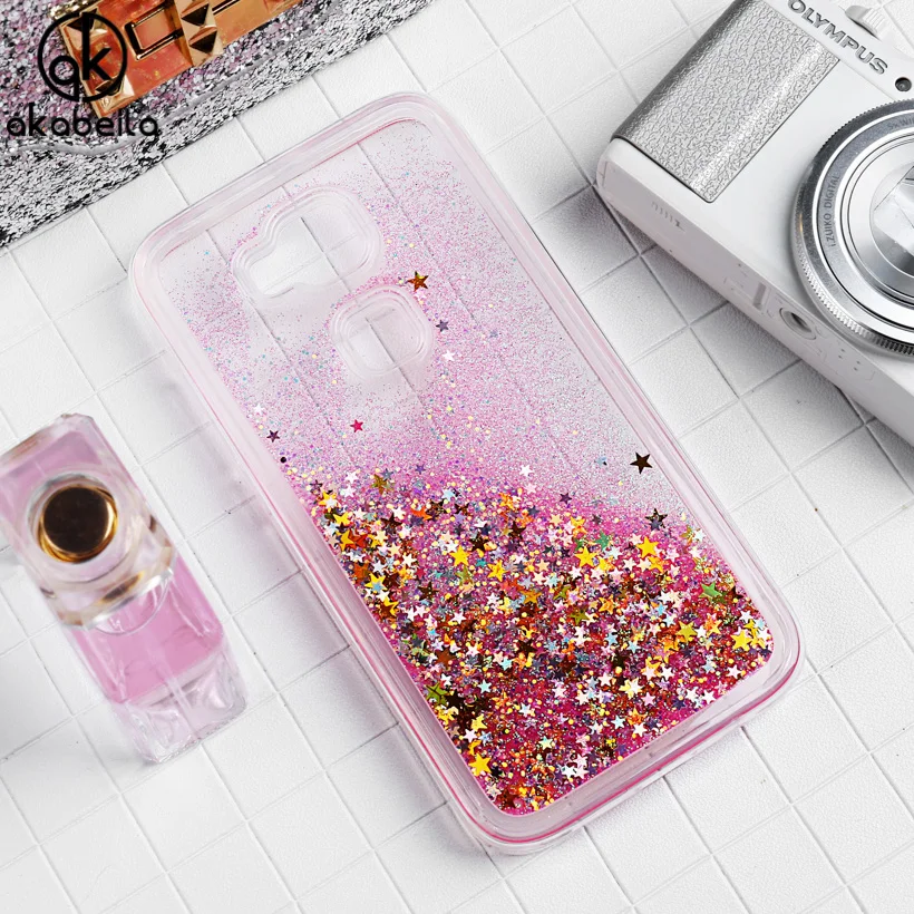 

Glitter Liquid Silicon Cases For Huawei G8 GX8 Case Soft TPU Phone Coque For Huawei G7 Plus Cover D199 Maimang 4 RIO-AL00 Fundas