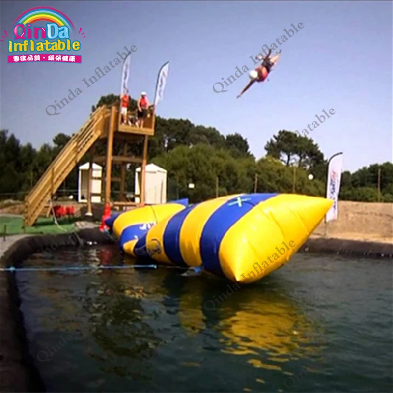 

0.9mm PVC Tarpaulin Inflatable Water Jumping Pillow / Inflatable Water Catapult Blob For Sale