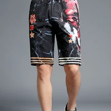 Летние хлопковые мужские короткие штаны с эластичной резинкой на талии свободные короткие прямые