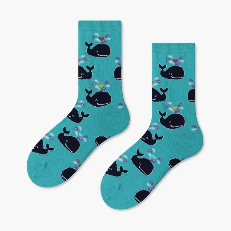 Веселые смешные носки Харадзюку женские сумасшедшие хлопковые носки с обезьянкой из мультфильма хип-хоп уличные милые носки для девочек крутые носки унисекс Skarpetki Sokken