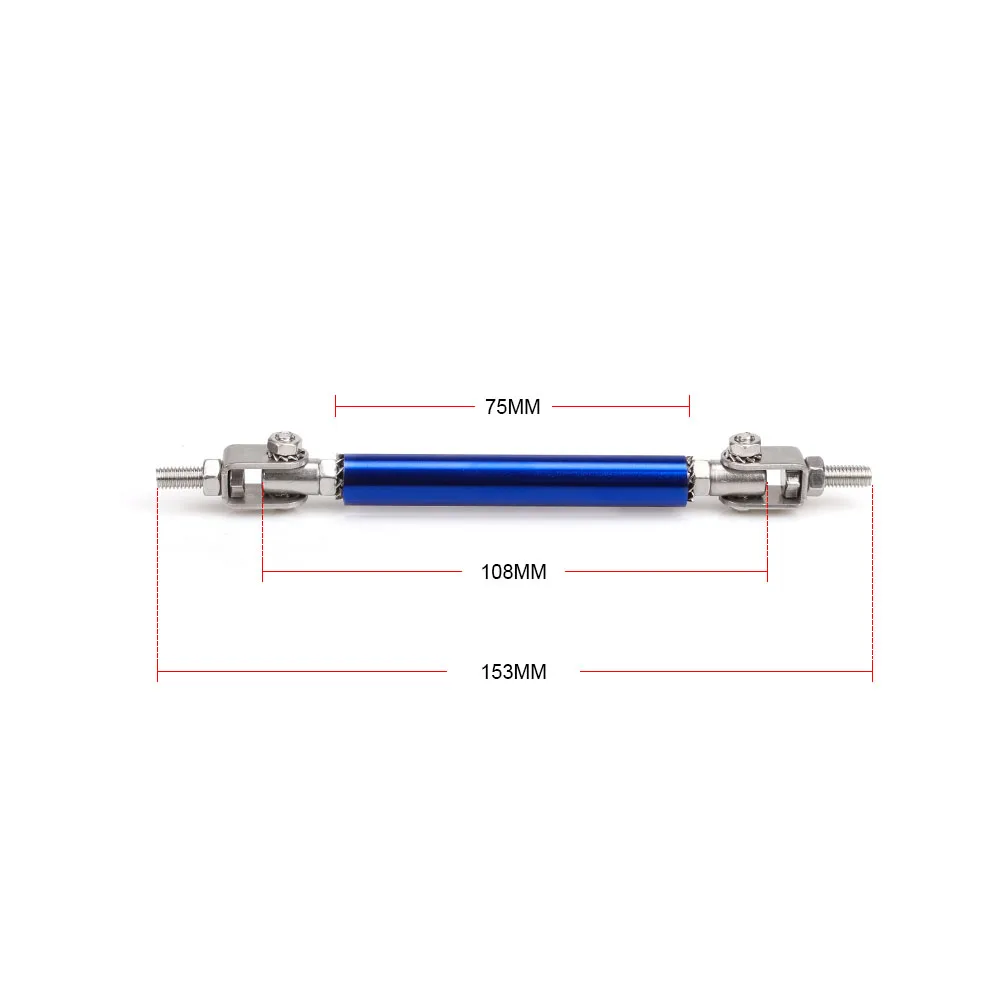 RASTP-Автомобильный Стайлинг Регулируемый 75 мм/100 мм/200 мм передний бампер для губ разделительная штанга стойка галстук бар комплект для обслуживания RS-BTD009