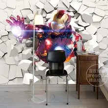 3D Железный человек обои Marvel герои фото обои на заказ настенные фрески для мальчиков детская спальня Искусство Декор комнаты дизайн интерьера Мстители