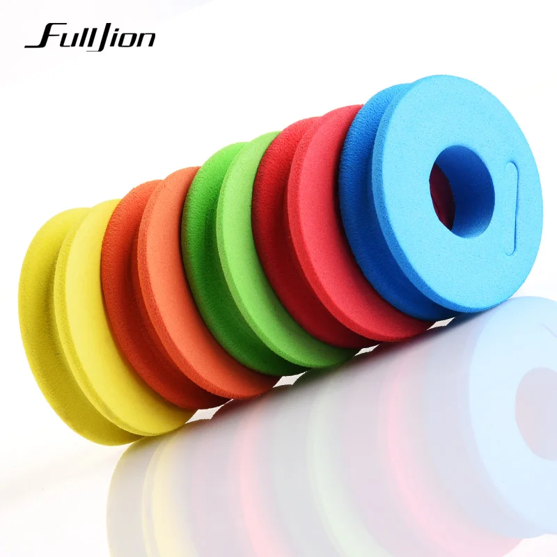 Fulljion الصيد رغوة خط مكبات الصيد خطوط سلسلة بكرة جولة على شكل رغوة هوك خط تخزين مكبات عدة أدوات 10 قطع