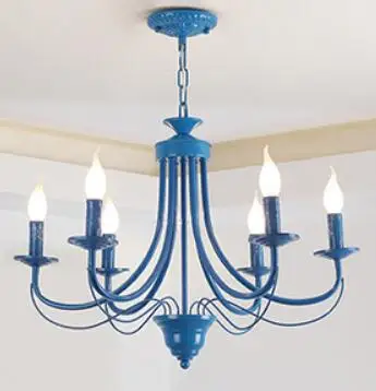 crystal chandelier European American modern iron LED chandelier light blue white black 5 6 8 lights decorative foyer living dinning chandelier lamp bedroom chandelier Chandeliers