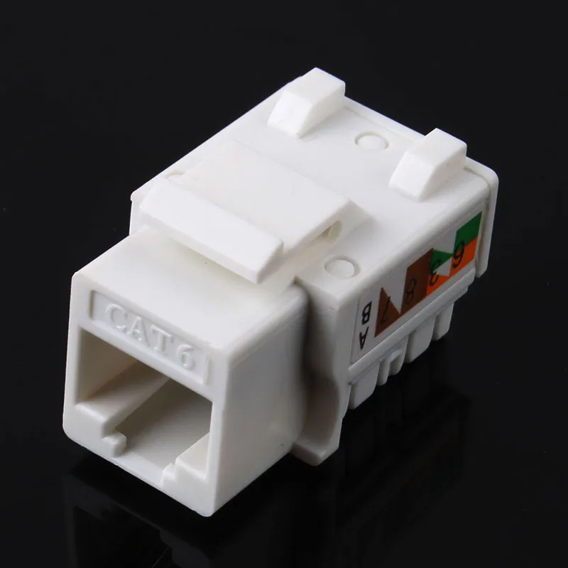 10 шт./лот CAT6 RJ45 110 удар вниз Keystone сетевой разъем Ethernet#53089