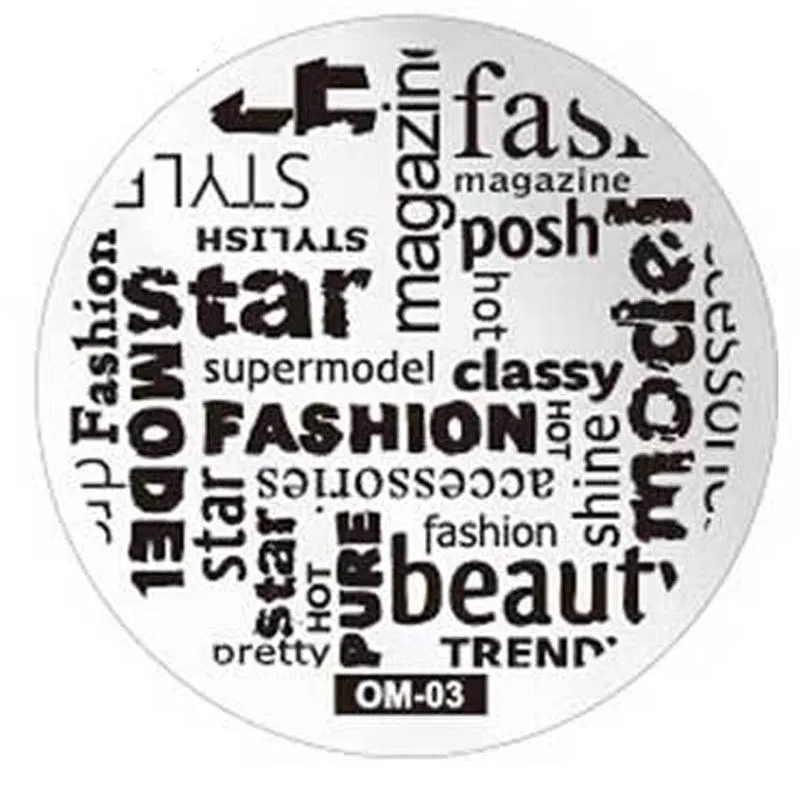 

1pc Nail Stamping Plate Round Letter Series Nail Art Stamp Image Plate Stencil for Nails DIY Decoration Manicure Tools #H