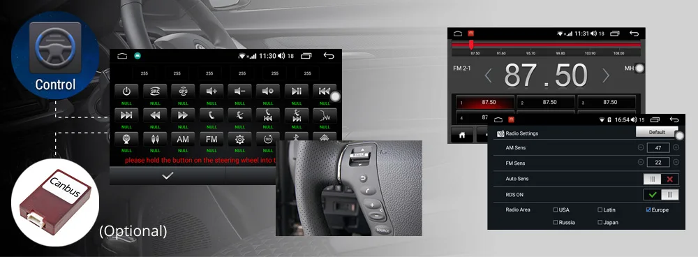 Sinosmart Android 8.1 Car GPS Navigation Radio for Ford Kuga 2013, 2din 2.5D IPS/QLED Screen