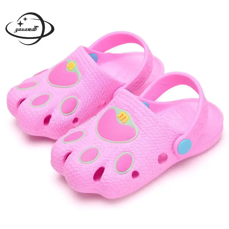 

kids Mules & Clogs summer baby boys girls sandals flat heels cartoon bear paw slippers children garden shoes y10