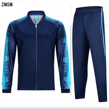 ZMSM для взрослых, Осень-зима, футбольные комплекты, пальто на молнии, спортивный костюм, футбольные куртки и штаны, для бега, для улицы, футбольные тренировочные костюмы, BA-G1