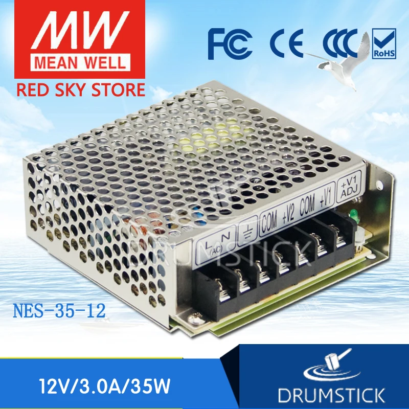 

[freeshipping5A 1Pcs] MEAN WELL original NES-35-12 12V 3A meanwell NES-35 36W Single Output Switching Power Supply