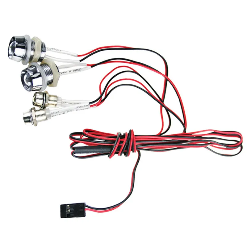 

G.T.POWER L4 LED White Ultra Bright Light Wire Lamp Line for RC Car