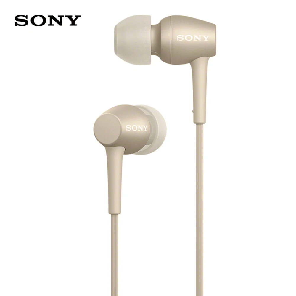 Pale Gold SONY наушники IER-H500A 3,5 мм проводные наушники стерео музыкальные наушники для смартфона гарнитура Hands-free с микрофоном - Цвет: Pale Gold