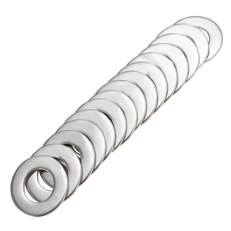 

Metric Washer Mixed (200 Pack) M3 M4 M5 & M6 Form A Thick Flat Washers Stainless Steel
