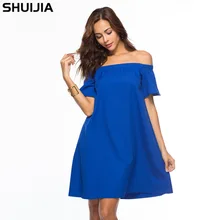 Одиночный воротник синее модное платье Loose Stretch Резинка Sexy Tube Top без бретелек с коротким