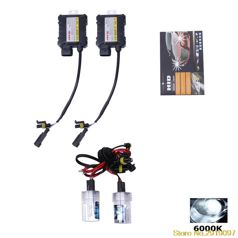 

New Arrival 2pcs 6000k H7 HID Headlight Conversion Bulbs Kit 55W Drop Ship