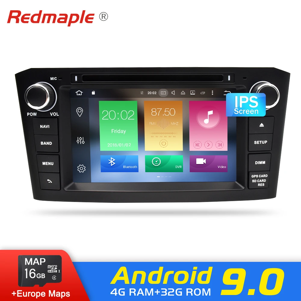 Clearance 4G RAM Android 9.0 Car Radio GPS Multimedia Stereo DVD Player For Toyota Avensis T25 2003-2008 Auto Audio Navigation Headunit 1