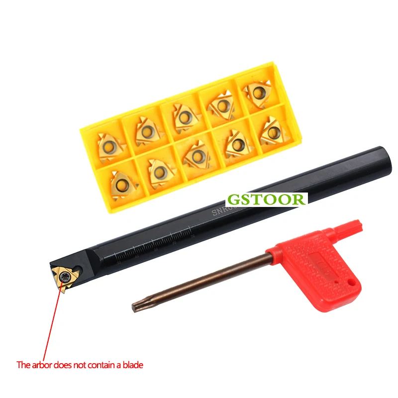 

1 Set SNR0013M16 CNC Tool Holder Boring Bar + 10pcs 16IR AG60 Insert with Wrench For Lathe Threading Turning Tool
