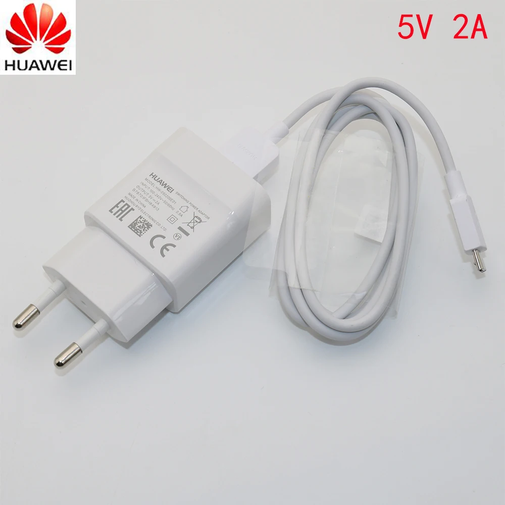 

Original EU Huawei y6 2018 Charger For p10 p9 p8 lite Honor 7x 6 6a 6x 6c 5c 7 mate 8 7 5V/2A Charge Usb Wall Adaptor &Cable