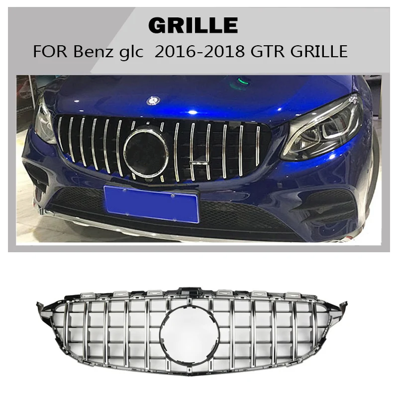 

glc Sline Grille black Emblem Front Bumper mesh Radiator Grille For benz glc 20016-2018 S Line car styling
