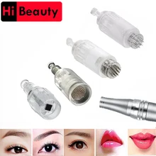 20 шт./лот, одноразовые силиконовые картриджи 9, 12, 36, 42 Pin, 3D микро круглые нано иглы, 10 мм, винтовой порт для микроиглы, ручка