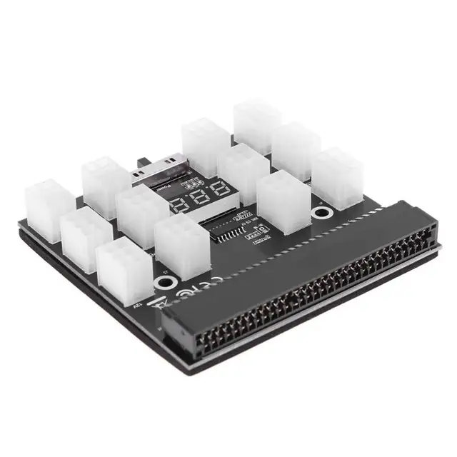 Best Price Hot High Quality  Breakout Board for HP DPS Server Power Supply Mining w/12x 6Pin PCIe Port Slots Practical Computer Component