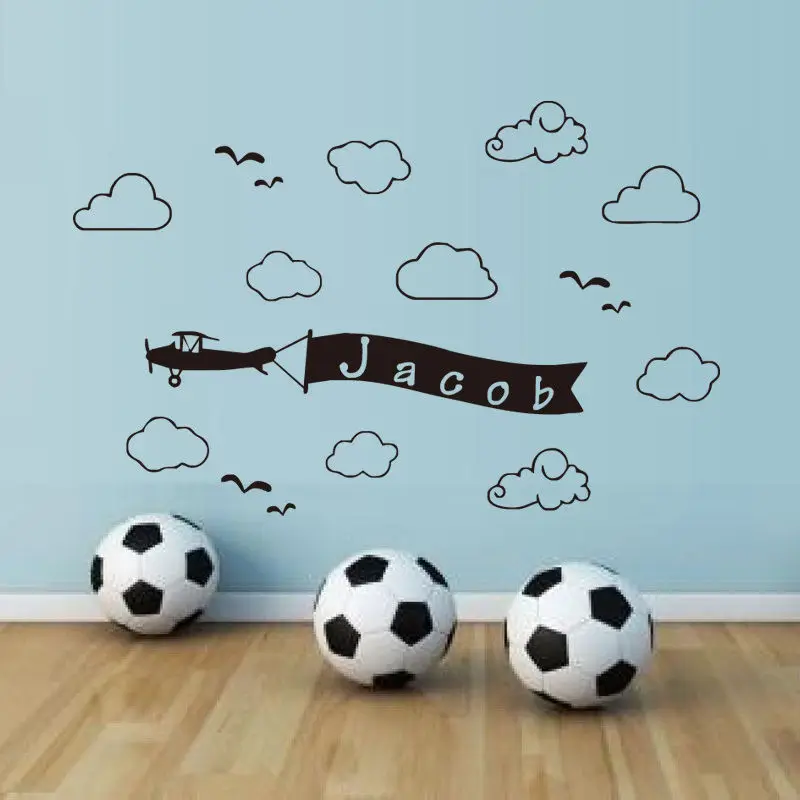 

Wall Decal Vinyl Kids Room Sticker Custom Name Personalized Nursery decor House Home Decoration Bedroom Living Room PosterWW-209