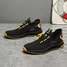 JINBEILEE 2019 Spring New Casual Men's Breathable Flying Woven Shoes Comfortable Lightweight Sports Running Shoes Men