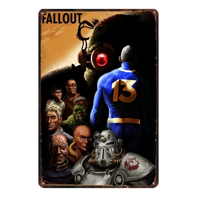 Fallout игра Металлическая жестяная вывеска винтажные таблички для стены паба дома искусство Ретро Бар украшения A-5774 - Цвет: DU1810