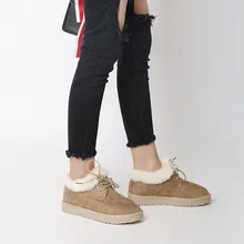 

2018 Winter New Women Boots Snow Boots Solid Color Warm Plush Short Ankle Boots Women Platform High Quality