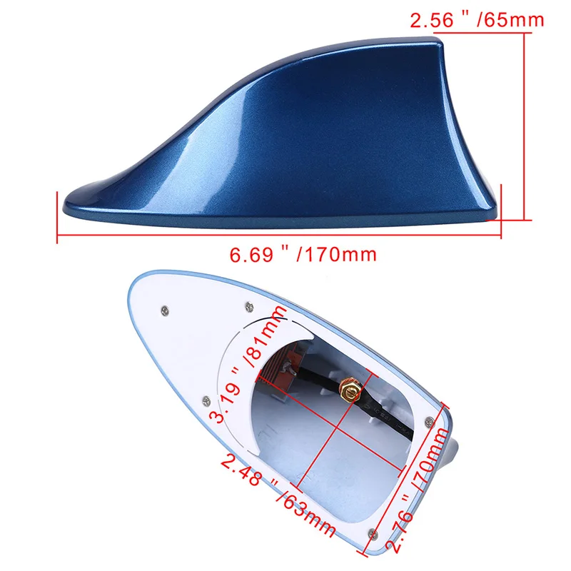 Universal Car Shark Antenna Auto Exterior Roof Shark Fin Antenna FM/AM Signal Protective Aerial Car Styling for Fo-rd