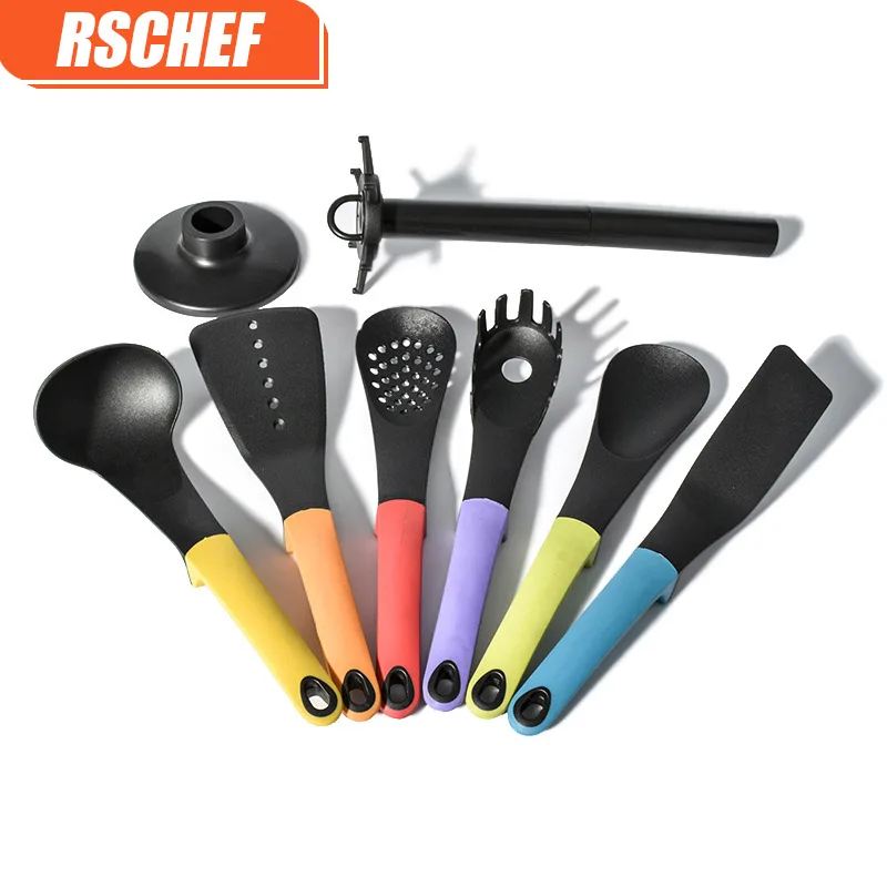 

Kitchen utensils nylon material 6 sets of high temperature non-stick soup pot spatula Cooking Tool Sets