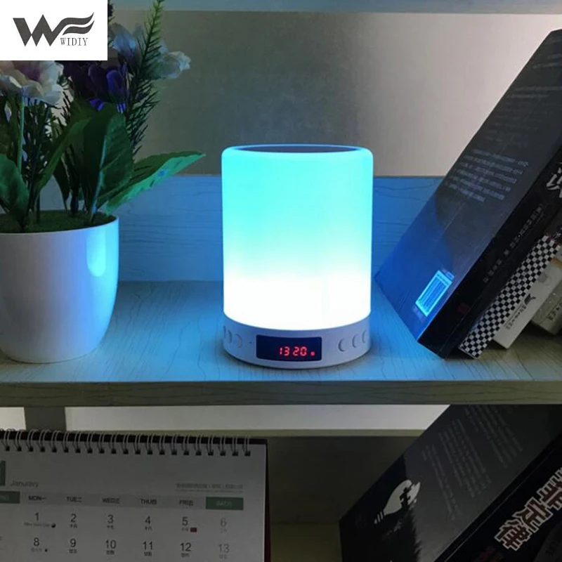 

Night light wireless bluetooth speaker mini smart pat light clock alarm clock colorful night light sound