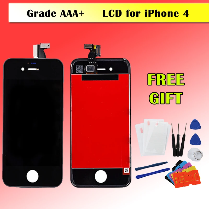 ЖК дисплей AAA для iPhone 4S 4 сенсорный экран дигитайзер в сборе запасные части