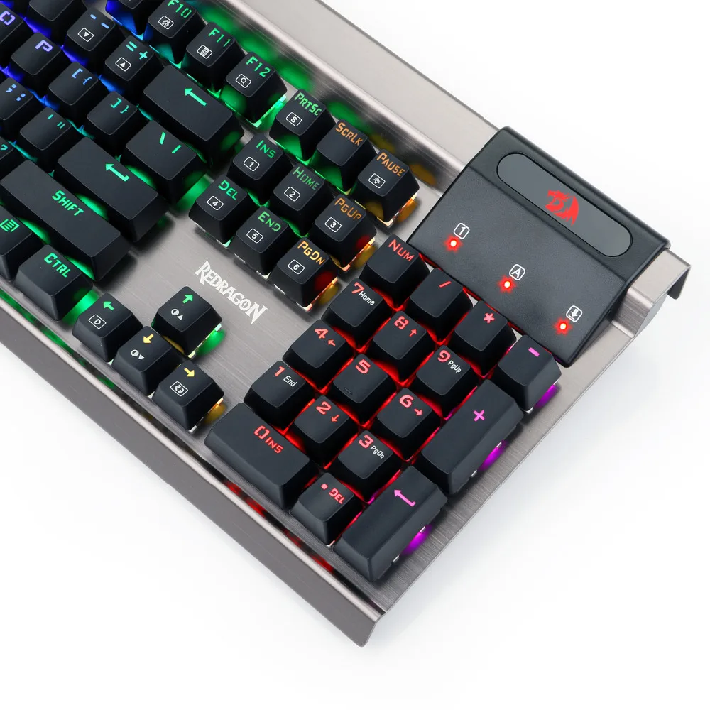 Redragon K563 SURYA 109Key RGB Механическая с подсветкой игровой KeybKoard с синими механическими переключателями авиационного класса