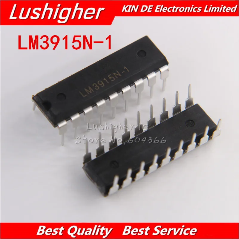 5PCS LM3915N-1 DIP-18 IC Chips - LM3915 Dot/Bar Display Driver, 18-Pin DIP Package