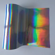2rolls Holographic foil hot stamping foil press on paper card or plastic metarials silver plain rainbows