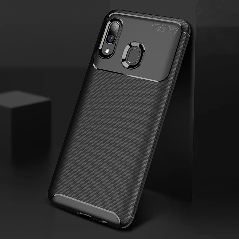 Чехлы для Samsung Galaxy A30 чехол A10 A40 A50 A70 из углеродного волокна Мягкий Силиконовый ТПУ